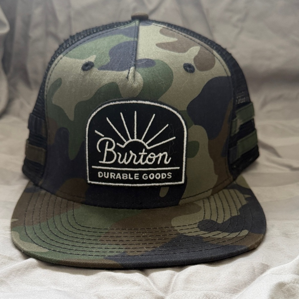 Burton Green and Black Camo Cap